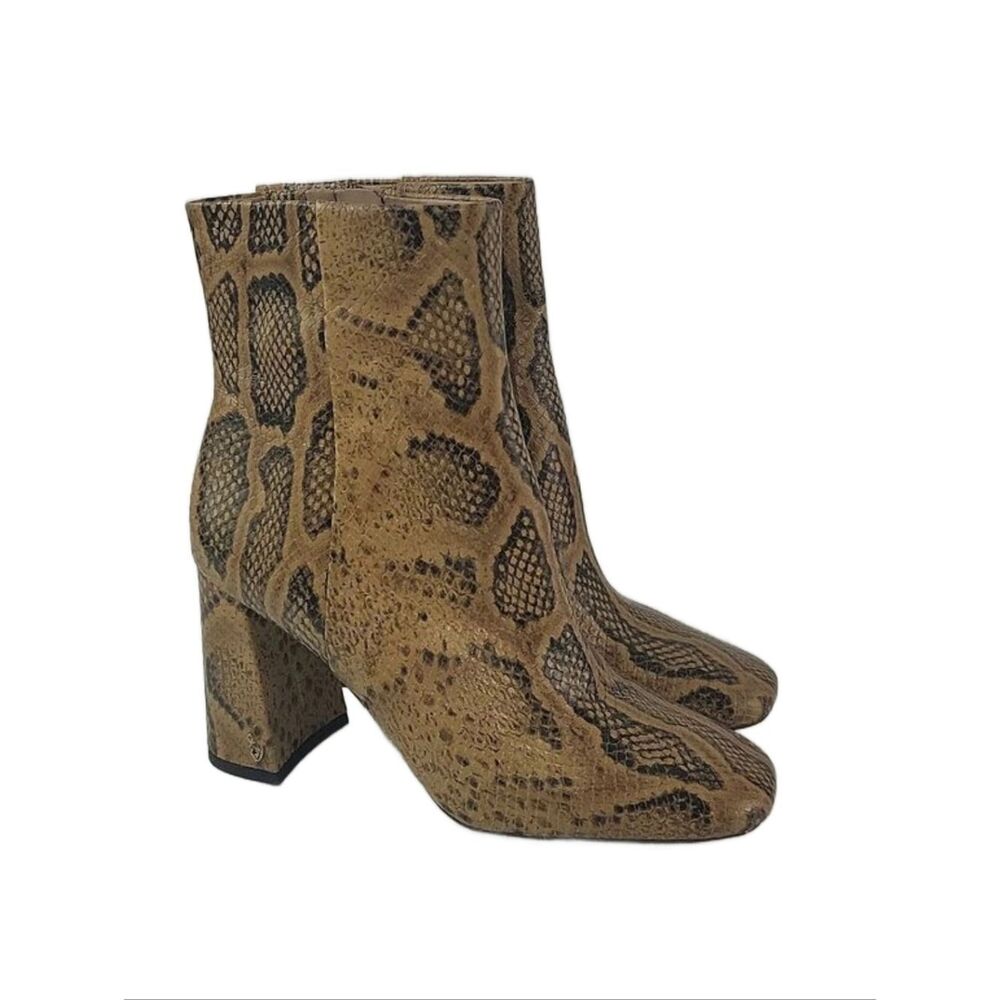 Sam Edelman Codie Snake-Embossed Leather Ankle‎ Boots